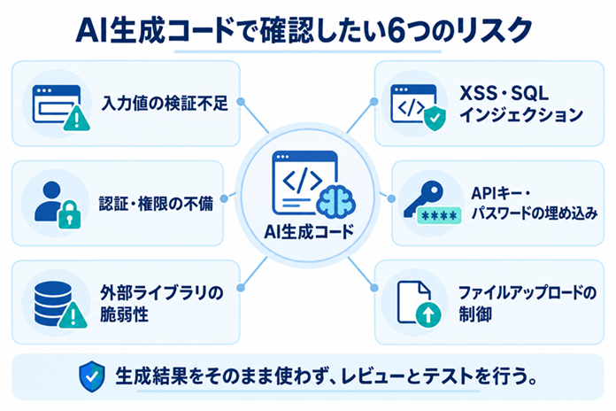 AI生成コードで確認したいセキュリティリスクの一覧